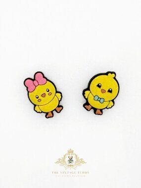 Cute Kids Shoes Charms for Crocs Style Clogs Little Girls Baby Chicks Set of 2